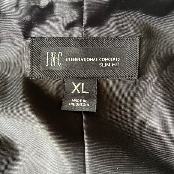 INC Black Paisley Slim-Fit Blazer XL - Formal, Party, Holiday, Wedding, Evening - Picture 4 of 9